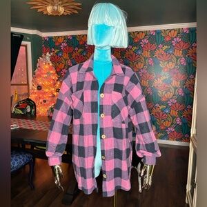 Pink, Navy and Purple Cozy Flannel Shirt